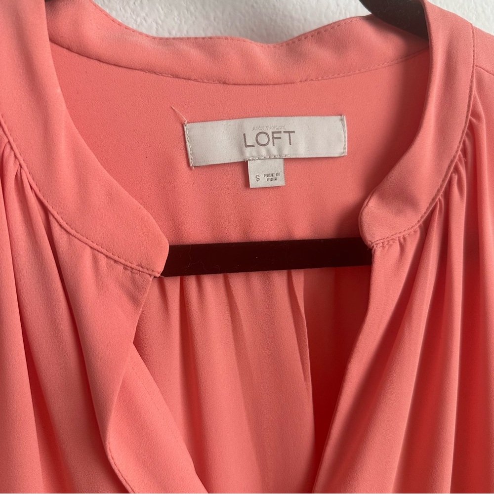 LOFT Women's Coral Long Sleeve Blouse - Picture 2 of 6